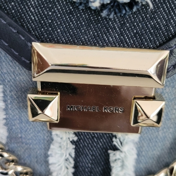 🔥RARE Michael Kors Whitney Denim Shoulder Bag, EUC - Picture 2 of 15
